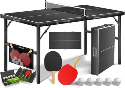 Opvouwbare Mini Tafeltennistafel Buiten Gebruik Inclusief Set