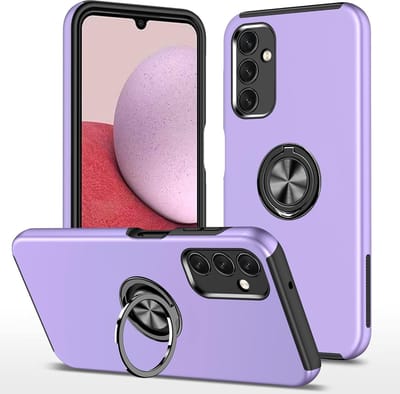 Telefoonhoesje Met Vingerring & Magneet voor Telefoohouders - Hoesje Geschikt voor: Samsung Galaxy A73 5G - Anti-drop harde cover - Paars