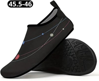 Livano Waterschoenen Voor Kinderen & Volwassenen - Aqua Shoes - Aquaschoenen - Afzwemschoenen - Zwemles Schoenen - Zwart - Maat 45.5-46