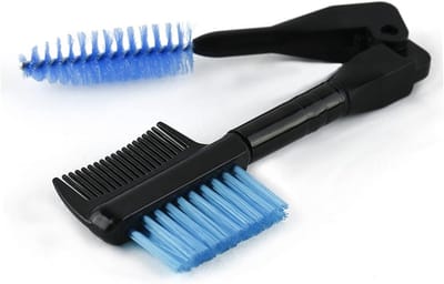 Wenkbrauwborstels Set - Make-up Tools - Dagelijkse Verzorging - Opvouwbaar Dubbelzijdig - 12 cm Lengte - Geel Rood Blauw