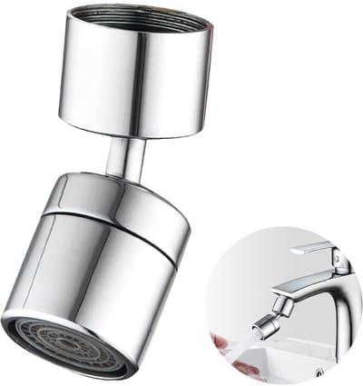 Dailygoods - Kraan opzetstuk - Waterbesparend - 360° draaibaar - M22 of M24 - Flexibele beluchter voor gootsteen - Geschikt voor dagelijks gebruik