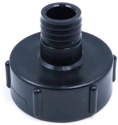 Dailygoods - Tank Hose Adapter - IBC Tank Adapter - Verbinding voor tuinslang - 60mm draad naar 1 inch - Tuinaccessoires - Voor watertoevoer - Grijs