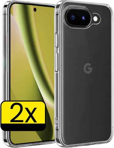 Hoesje - 2 Stuks - Geschikt voor Google Pixel 10a - Sterk & Shockproof - Case Siliconen - Back Cover - Telefoon Hoes - Telefoonhoesjes - Transparant