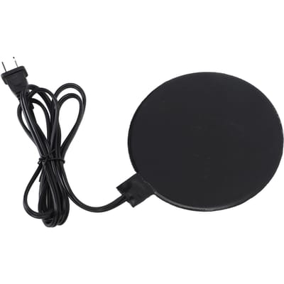 Siliconen Pluimvee Waterverwarmer met 1,7m Stroomsnoer 35W 15cm Pluimvee Waterverwarmer Basis voor Metalen Emmer Voederbak black
