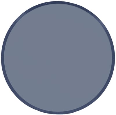 ARTYFETES - 6 tweekleurige kartonnen borden stormblauw en marineblauw 22,5cm chique design