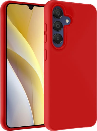 Hoesje - Geschikt voor Samsung Galaxy A15 - Sterk & Shockproof - Hoes Cover - Siliconen Case - Telefoonhoesjes - Rood