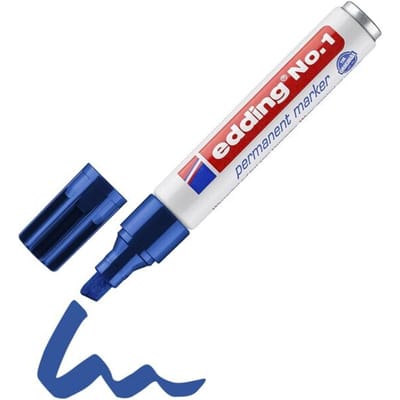 edding No.1 permanent markermarker, 1 stuks blauw