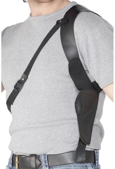 Schouder holster - zwart - leder look - verkleedaccessoires - pistool houder - Cowboy