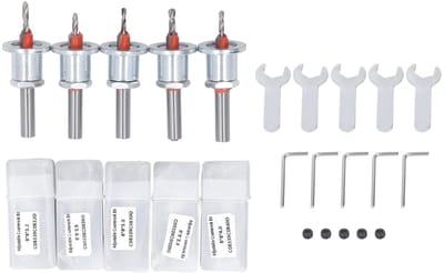 Dailygoods- Tellersink Boorset - Verstelbare Countersink - Houtbewerking Gereedschap - Duurzaam Hard Legeringsstaal - Consistente Diepte - Draagbestendig