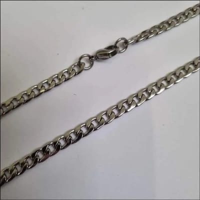 Aramat Jewels | Halskettingen | Stoere Zilverkleurige Stalen Gourmet Schakelketting – Unisex RVS | | | |5mm | Staal | Volwassenen | Verkleurd niet