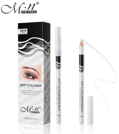 Soft eyeliner wit MeNow huidpotlood - oogpotlood - geschikt voor de meest gevoelige ogen en huid - cosmetisch potlood - make-up - skinmarker -