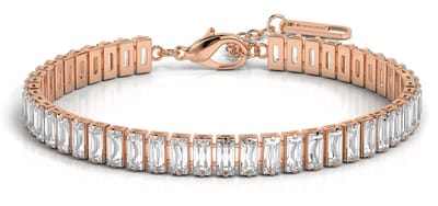Malinsi® Armband Dames Tennis Rose Gold Plated RVS - Verstelbaar Armbandje 14 tot 22cm - Sieraden Armbanden Vrouw - Cadeau voor haar