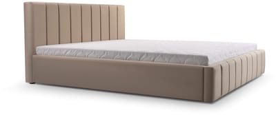 Bed 01 - Gestoffeerd bed met Fluweel Beklede Tweepersoonsbed - 160x200 cm - Elegant en Comfortabel - Lichtgrijs (TRINITY 5)