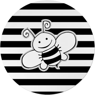 Sluitsticker - Sluitzegel - Maja de Bij - Bijtje - Wesp - Hommel - Zwart Wit - Zomer | Envelop sticker - Verjaardag kaart - Feest - Trakteren | Cadeau – Gift – Cadeauzakje | Kinderen - Traktatie - Tag | DH Collection