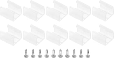 100 Stuks LED Strip Licht Clips - Waterdichte Montagebeugels voor 8-10mm Neon RGB Kabels, Inclusief Schroeven en Plastic Klemmen voor Eenvoudige Bevestiging