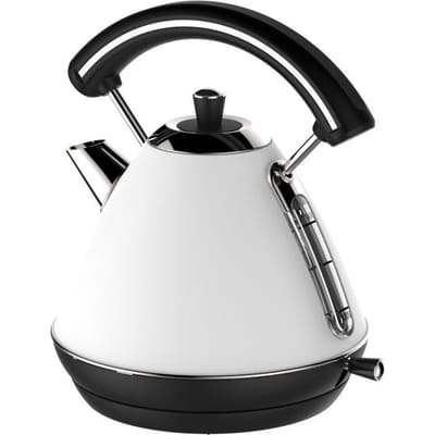 Schäfer Retro Waterkoker 1.7L 2200W Wit/Zwart/RVS