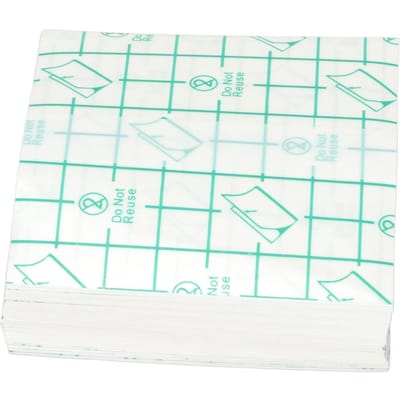 Lot de 100 pansements adhésifs imperméables, transparents et jetables, en film extensible white