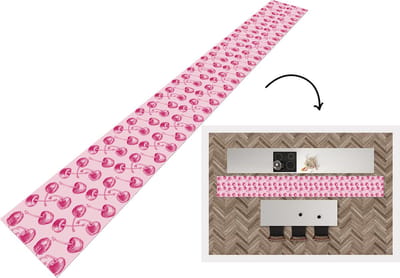 Keukenloper - Keukenmat - Vintage - Kersen - Patronen - Roze - 400x50 cm - Keuken vloerkleed