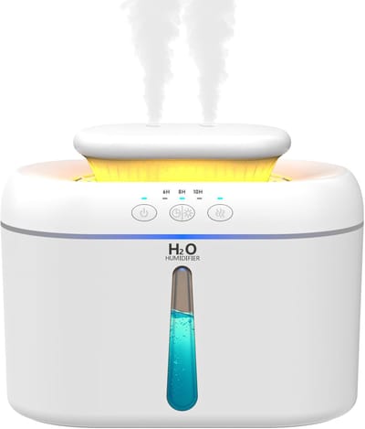 Luchtbevochtiger - Kunststof - 2 liter capaciteit - Stil 20 dB - Voor Slaapkamer en Kinderkamer