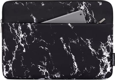 Canvas Artisan Laptopsleeve 14 inch - Laptophoes - Black Marble