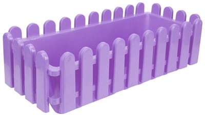 Dailygoods- Bloempot Dubbellaags - Kunststof - Waterreservoir - Drainagegaten - 43,8x18,5x13,5cm - Geschikt voor Binnen/Buiten - Plantenbak