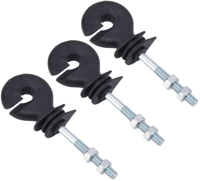 Allecto - Elektrische Hek Isolator - 50 Stks - Ideaal voor Dieren Fokken - 9,5 cm - Schroeven voor Elektrische Hekken - M6 Schroefdraad - Geschikt ...