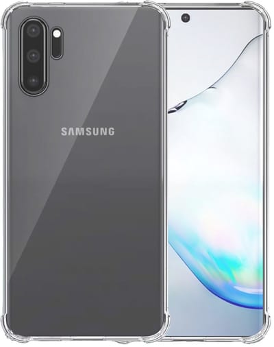 Smartphonica Telefoonhoesje Geschikt voor Samsung Galaxy Note 10 Transparant Schokbestendig - Shockproof TPU SIliconen Backcover Case met Stootrand Doorzichtig geschikt voor Samsung Galaxy Note 10