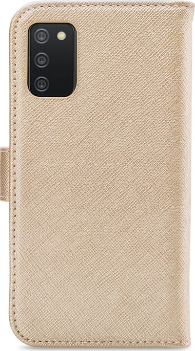 My Style Telefoonhoesje geschikt voor Samsung Galaxy A02s Hoesje | My Style Flex Wallet Bookcase Portemonnee | Pasjeshouder voor 3 Pasjes | Telefoonhoesje voor Pinpas / OV Kaart / Rijbewijs - Goud