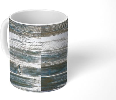 Mok - Vintage - Patroon - Hout - Mokken - 350 ML - Beker - Uitdeelcadeautjes