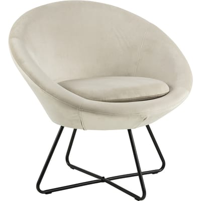 Smuk Velvet Fauteuil Lucena Zand