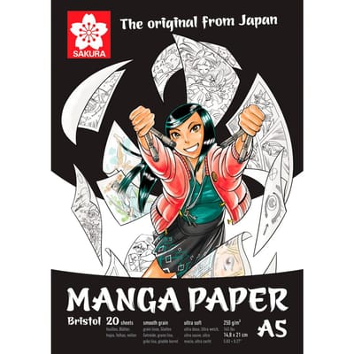 Sakura mangapapier, 20 vellen, 250 g/m² - DIN A5