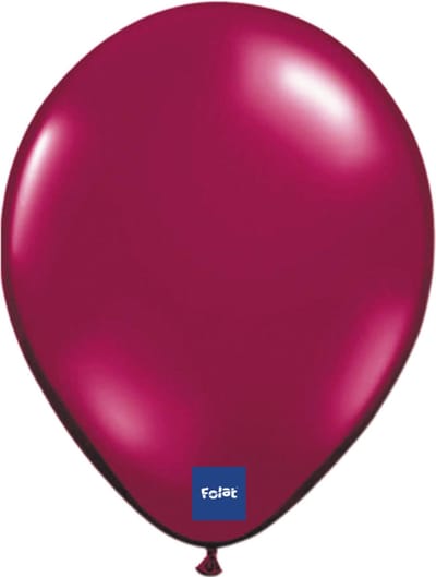 Folat - Folatex ballonnen Metallic Burgundy 30 cm 10 stuks