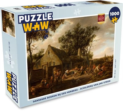 Puzzel Dansende boeren bij een herberg - Jan Steen - Legpuzzel - Puzzel 1000 stukjes volwassenen