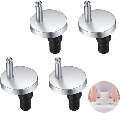 4-Pack Toiletbril Scharnieren Bevestigingen voor Blinde Gaten - Universele Quick Release WC-Bril Fittingen RVS