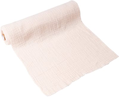 ARTYFETES - Tafelloper katoenen gaas crème 30 cm x 3 m naturel