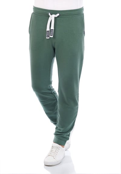 riverso Heren Joggingbroek RIVLino regular/straight Groen XXL Volwassenen Sweatpants / Sweatbroek