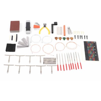 Gitaar Reparatie Gereedschap Kit Professioneel Onderhoud Brugpennen Inbussleutel Accessoires Cadeau white