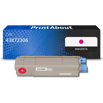 PrintAbout huismerk Toner 43872306 Magenta Geschikt voor OKI