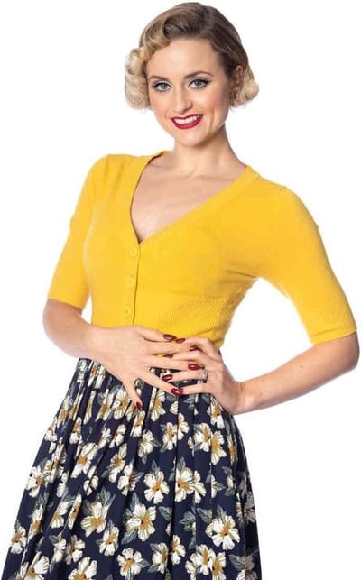 Dancing Days - Sweet Dreamer Cardigan - S - Geel