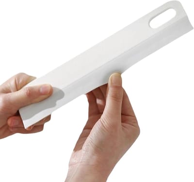 Spoeltrekker - Gootsteen schraper - Oppervlakken reinigen - Zacht en krasvrij - 22 cm lengte - Wit