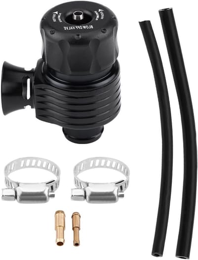 Universele Blow Off Valve Kit 25mm - Aluminium Dump Valve met Adapter, Klem en Slang voor Auto's, Verbeterde Prestaties en Geluid