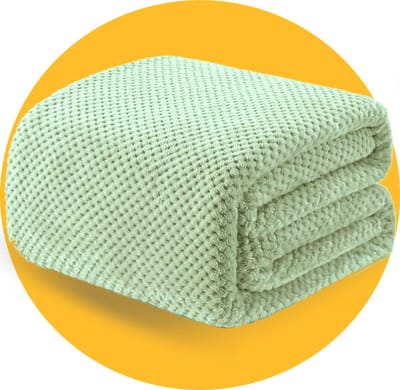 Pasper Fleece deken 150 x 200 cm - Groen - 230 GSM - Wafelstructuur voor extra warmte - Zachte plaid voor bank, bed en decoratie
