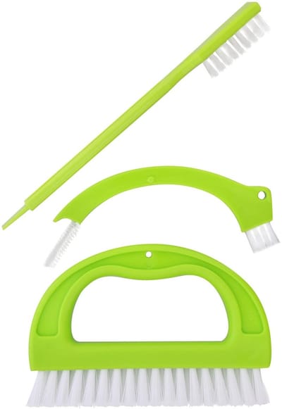 Dailygoods- Voegborstel 3 in 1 - Tegelgewricht Schrobborstel - Stijve Reinigingsborstel - Antislip Handvat - Huishoudelijke Reiniging - Voor Douche/Badkamer/Keuken