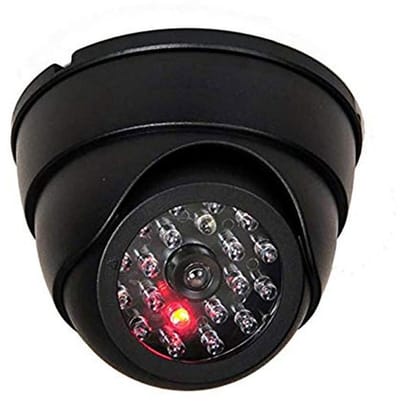 Nep Beveiligingscamera - Dummy Camera - Beveiliging Verhoging - Knipperend LED - 95 Mm Basis - Zwart