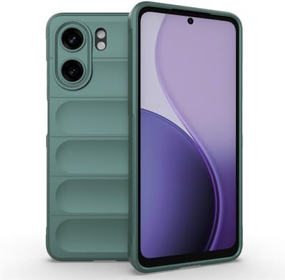 Coverup Hoesje - Geschikt voor OPPO A5x Hoesje - Coverup Hands-On Rugged Back Cover - Groen