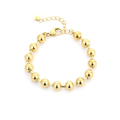 Michelle Bijou - Damesarmband van bolletjes - Goud - Stainless Steel
