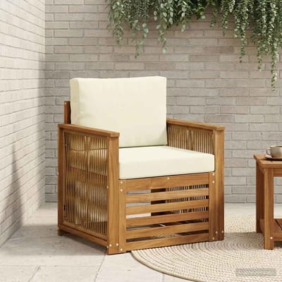 vidaXL - Buiten - Midden - Sofa - Naturel
