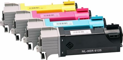 Set 4x ABC huismerk toner geschikt voor Xerox Phaser 6125 6125N 6125VN