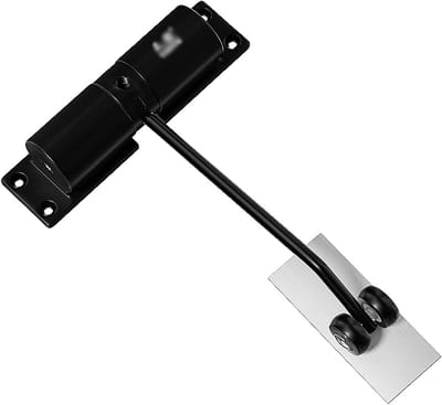 Automatische Deursluiter - Veerbelaste Dranger - Poort Beveiligen - Links Rechts Inbouw - 10x10x10 mm - Zwart