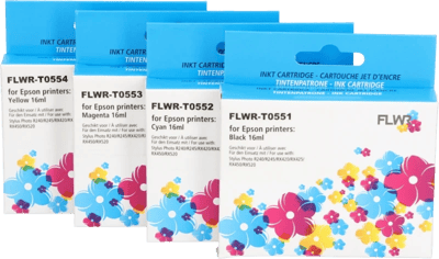 FLWR - Cartridges / Epson T0556 Multipack / zwart en kleur / Geschikt voor Epson
